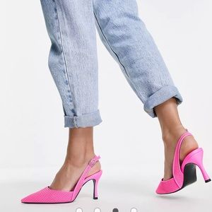 NWT Pink slingback heels - wide fit- never worn
